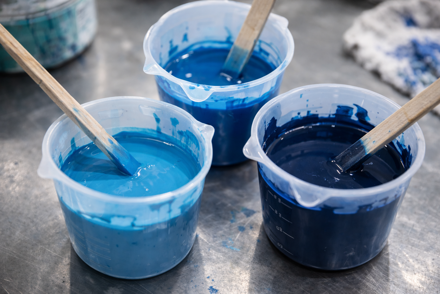 環境配慮型塗料を用いた塗装工程